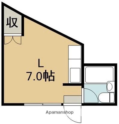 ハイライフマンション 201｜北海道函館市富岡町３丁目(賃貸マンション1R・2階・16.44㎡)の写真 その2