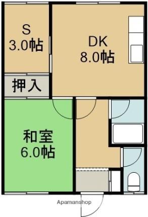 コミュニティ富岡I 203｜北海道函館市富岡町２丁目(賃貸アパート1SDK・2階・39.60㎡)の写真 その2