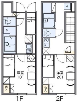 レオパレスひまわりII 206｜北海道函館市赤川町(賃貸アパート1K・2階・27.53㎡)の写真 その2