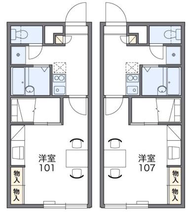 レオパレスヴィレッジオブホープ 203｜北海道函館市大縄町(賃貸アパート1K・2階・23.18㎡)の写真 その2