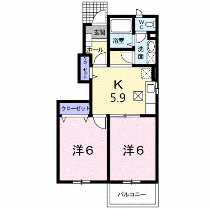 ベルグラン 101｜北海道函館市川原町(賃貸アパート2K・1階・42.77㎡)の写真 その2
