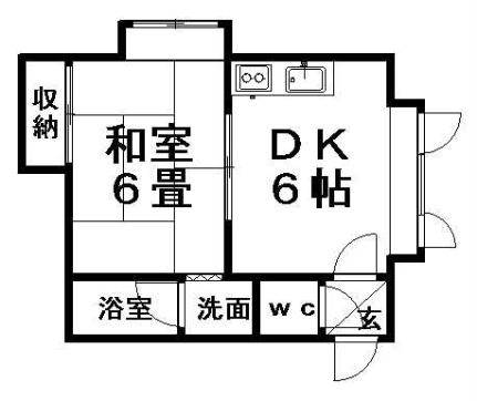 サンパレス月寒東 101｜北海道札幌市豊平区月寒東二条１９丁目(賃貸アパート1DK・2階・22.02㎡)の写真 その2