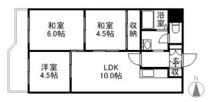 ハイツ平岸 305｜北海道札幌市豊平区平岸五条６丁目(賃貸マンション2LDK・3階・54.45㎡)の写真 その2