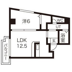 ＥＦ　ＴＯＷＮ　2ｎｄ 401｜北海道札幌市豊平区中の島一条４丁目(賃貸マンション1LDK・4階・40.82㎡)の写真 その2