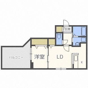 ＣＡＲＲＥＲＡ福住　2ｎｄ． 103｜北海道札幌市豊平区月寒東一条１５丁目(賃貸マンション1LDK・1階・36.55㎡)の写真 その2