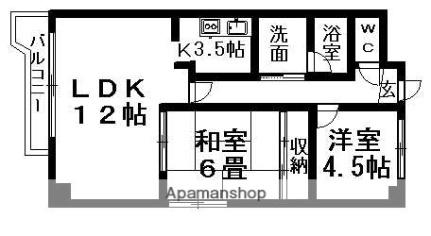 北海道札幌市豊平区平岸八条１３丁目(賃貸マンション2LDK・3階・48.51㎡)の写真 その2
