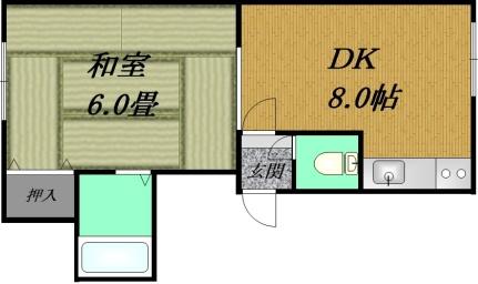 美園ビルＢ 3｜北海道札幌市豊平区美園十条４丁目(賃貸アパート1DK・1階・23.74㎡)の写真 その2