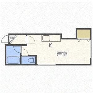 ハイツ藤川 102｜北海道札幌市中央区南十六条西９丁目(賃貸アパート1R・1階・23.10㎡)の写真 その2