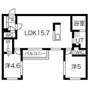 リベルタ澄川 302｜北海道札幌市南区澄川二条４丁目(賃貸マンション2LDK・3階・55.33㎡)の写真 その2