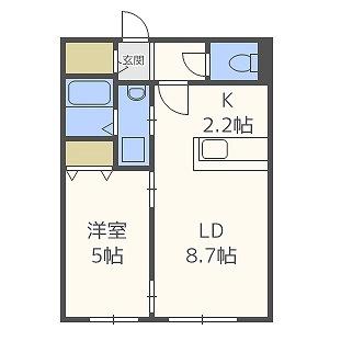 カサ・デル・フィオーレ 101｜北海道札幌市南区澄川三条４丁目(賃貸マンション1LDK・1階・35.30㎡)の写真 その2