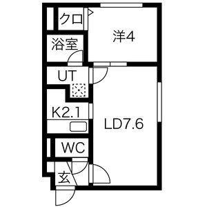 ＨＯＰＥ月寒中央　Ｃ 505｜北海道札幌市豊平区月寒中央通８丁目(賃貸マンション1LDK・5階・31.70㎡)の写真 その2