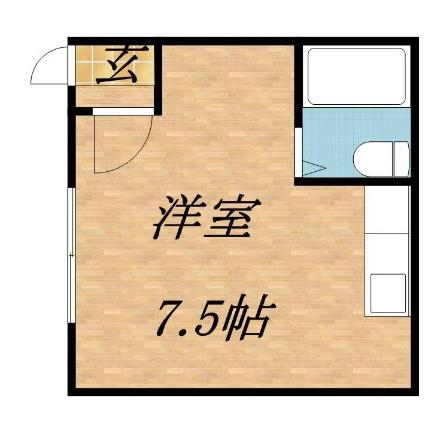 ハイツひばりＡ・Ｂ A-3｜北海道札幌市厚別区厚別中央一条２丁目(賃貸アパート1R・1階・12.15㎡)の写真 その2