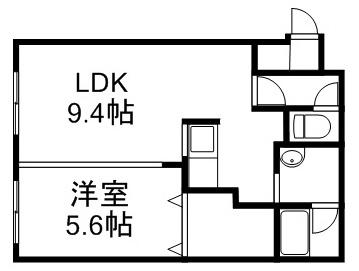 レモネード栄通 105｜北海道札幌市白石区栄通８丁目(賃貸マンション1LDK・1階・35.20㎡)の写真 その2