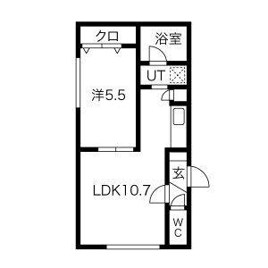 ヒルサイドヴィラ 101｜北海道札幌市豊平区西岡四条１丁目(賃貸マンション1LDK・1階・36.03㎡)の写真 その2