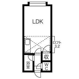 ジョイパレス 207｜北海道札幌市豊平区平岸二条３丁目(賃貸アパート1R・3階・23.70㎡)の写真 その2