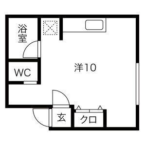 サニーハイツＡ棟 6｜北海道札幌市白石区栄通１５丁目(賃貸アパート1R・2階・21.87㎡)の写真 その2