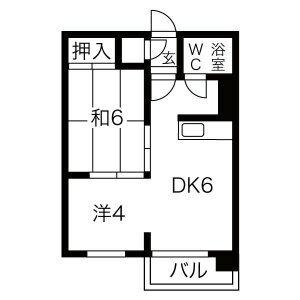 公園ハイツ 402｜北海道札幌市白石区東札幌五条５丁目(賃貸マンション2DK・4階・37.74㎡)の写真 その2