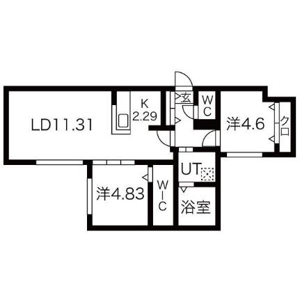 フォレスタ大谷地 303｜北海道札幌市厚別区大谷地東２丁目(賃貸マンション2LDK・3階・54.24㎡)の写真 その2