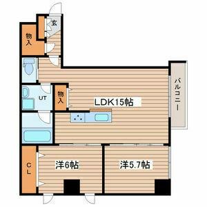 ＬＵＣＹ　ＨＯＵＳＥ　II 603｜北海道札幌市豊平区中の島一条４丁目(賃貸マンション2LDK・6階・63.10㎡)の写真 その2