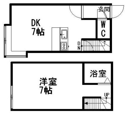 ＪＰコート南郷Ａ 101｜北海道札幌市白石区南郷通１６丁目北(賃貸アパート1DK・2階・24.20㎡)の写真 その2