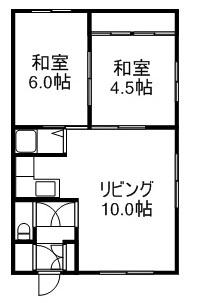 32ハイツ 7｜北海道札幌市白石区中央三条２丁目(賃貸アパート2LDK・2階・40.40㎡)の写真 その2