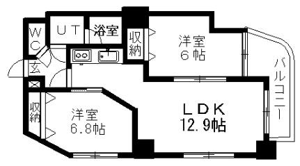 北海道札幌市豊平区西岡三条４丁目(賃貸マンション2LDK・6階・55.16㎡)の写真 その2