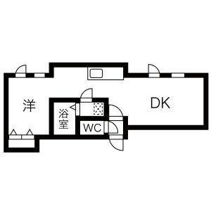 デュークＹＫ平岸 101｜北海道札幌市豊平区平岸一条１丁目(賃貸アパート1DK・2階・24.51㎡)の写真 その2