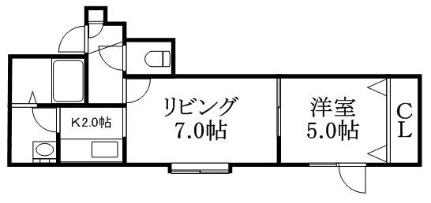 シティリバーII 102｜北海道札幌市白石区平和通１２丁目北(賃貸アパート1LDK・1階・33.19㎡)の写真 その2