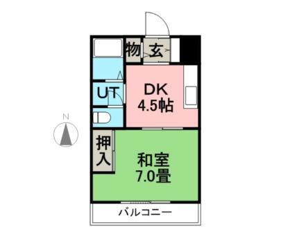 内山マンション 205｜北海道札幌市中央区南十一条西７丁目(賃貸マンション1DK・2階・26.73㎡)の写真 その2