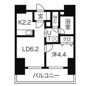 プライヴェル山鼻　壱番館 1102｜北海道札幌市中央区南九条西１２丁目(賃貸マンション1DK・11階・30.20㎡)の写真 その2