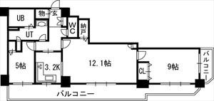 知事公館前タワーレジデンス 02305｜北海道札幌市中央区北三条西１６丁目(賃貸マンション2LDK・23階・66.99㎡)の写真 その2