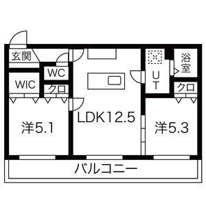 Ｇｒａｎｅｉｇｅ　Ｙａｍａｈａｎａ 205｜北海道札幌市中央区南十八条西８丁目(賃貸マンション2LDK・2階・55.28㎡)の写真 その2