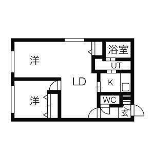 ゼスティ医大前 401｜北海道札幌市中央区南四条西１６丁目(賃貸マンション2LDK・4階・41.97㎡)の写真 その2