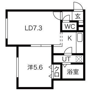 ＣＡＮＡＳＵＮ　ＨＩＬＬＳ 403｜北海道札幌市西区山の手三条１丁目(賃貸マンション1LDK・4階・32.27㎡)の写真 その2