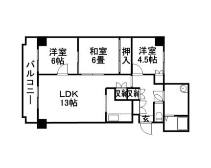 北海道札幌市中央区南十一条西１丁目(賃貸マンション3LDK・2階・61.97㎡)の写真 その2