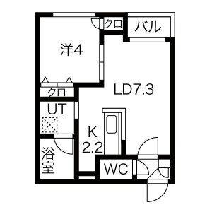 アズールVI 105｜北海道札幌市中央区大通西１７丁目(賃貸マンション1LDK・1階・31.92㎡)の写真 その2