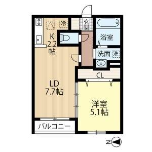 Ａｔｌａｎｔｉｓ　Ｈａｓｓａｍｕ 402｜北海道札幌市西区発寒六条５丁目(賃貸マンション1LDK・4階・35.64㎡)の写真 その2