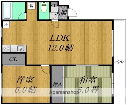 北海道札幌市豊平区西岡四条２丁目(賃貸マンション2LDK・3階・48.60㎡)の写真 その2