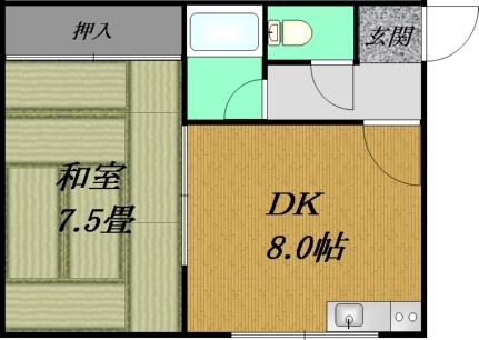 ハイツ富士見（Ｂ） 203｜北海道札幌市豊平区月寒東二条６丁目(賃貸アパート1LDK・3階・35.00㎡)の写真 その2