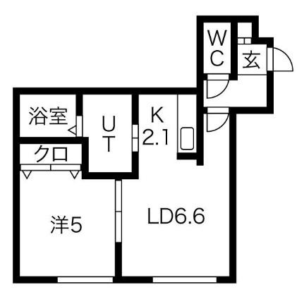 ジェンティーレ 203｜北海道札幌市豊平区平岸三条１８丁目(賃貸アパート1LDK・2階・33.00㎡)の写真 その2