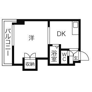リラウインド平和 205｜北海道札幌市白石区平和通１１丁目南(賃貸マンション1DK・2階・32.50㎡)の写真 その2