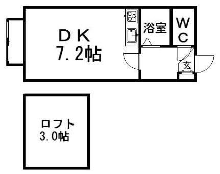 サザンコート美園 202｜北海道札幌市豊平区美園一条８丁目(賃貸アパート1K・2階・22.68㎡)の写真 その2