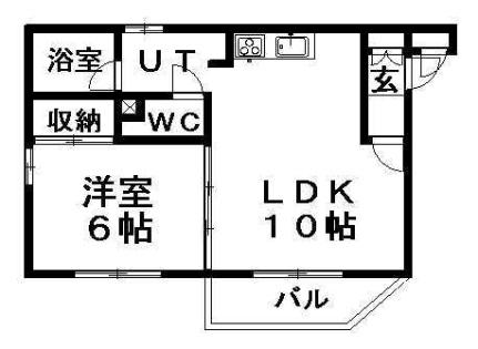 アリーハウスナキスカ B-201｜北海道札幌市白石区菊水三条３丁目(賃貸マンション1LDK・2階・39.01㎡)の写真 その2