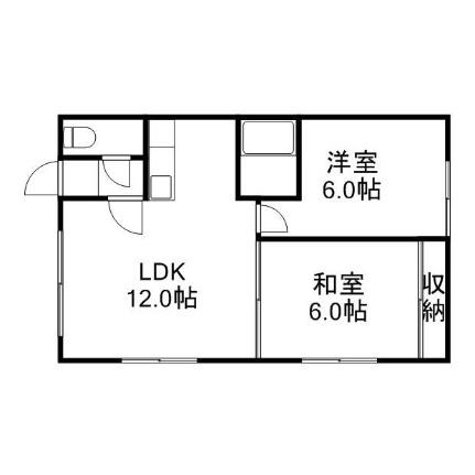 北海道札幌市豊平区平岸四条１１丁目(賃貸アパート2LDK・2階・48.20㎡)の写真 その2