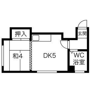 コーポ杉本 7｜北海道札幌市豊平区平岸三条３丁目(賃貸アパート1DK・3階・22.55㎡)の写真 その2