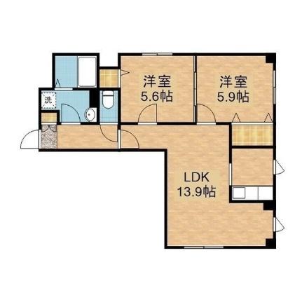 ロイヤルビュー平岸 303｜北海道札幌市豊平区平岸四条１６丁目(賃貸マンション2LDK・3階・57.19㎡)の写真 その2