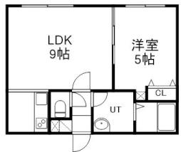 アストレア 3階1LDKの間取り