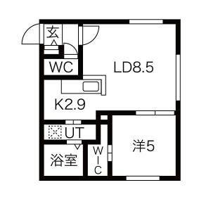 コローレ月寒東 403｜北海道札幌市豊平区月寒東一条５丁目(賃貸マンション1LDK・4階・37.65㎡)の写真 その2