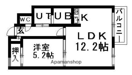 北海道札幌市厚別区大谷地東３丁目(賃貸マンション1LDK・6階・41.58㎡)の写真 その2