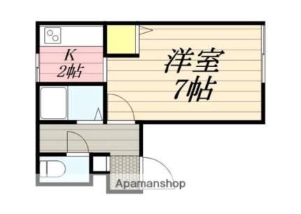 エルサーニ白石 103｜北海道札幌市白石区中央一条５丁目(賃貸アパート1K・2階・21.87㎡)の写真 その2